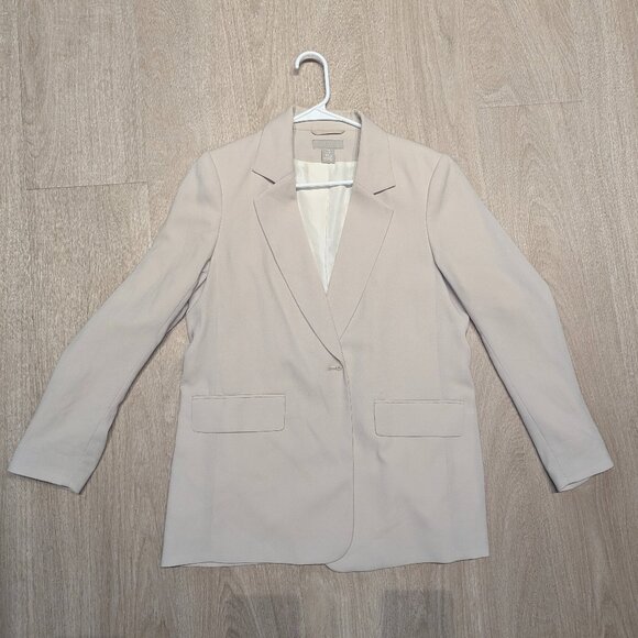 H&M Single-Breasted Jacket in Light Beige - Picture 2 of 6